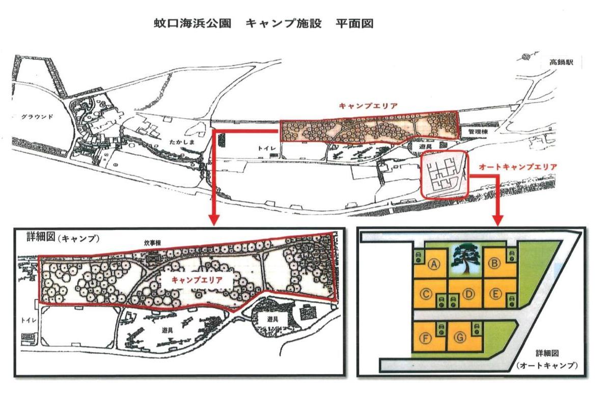 オートキャンプ位置図