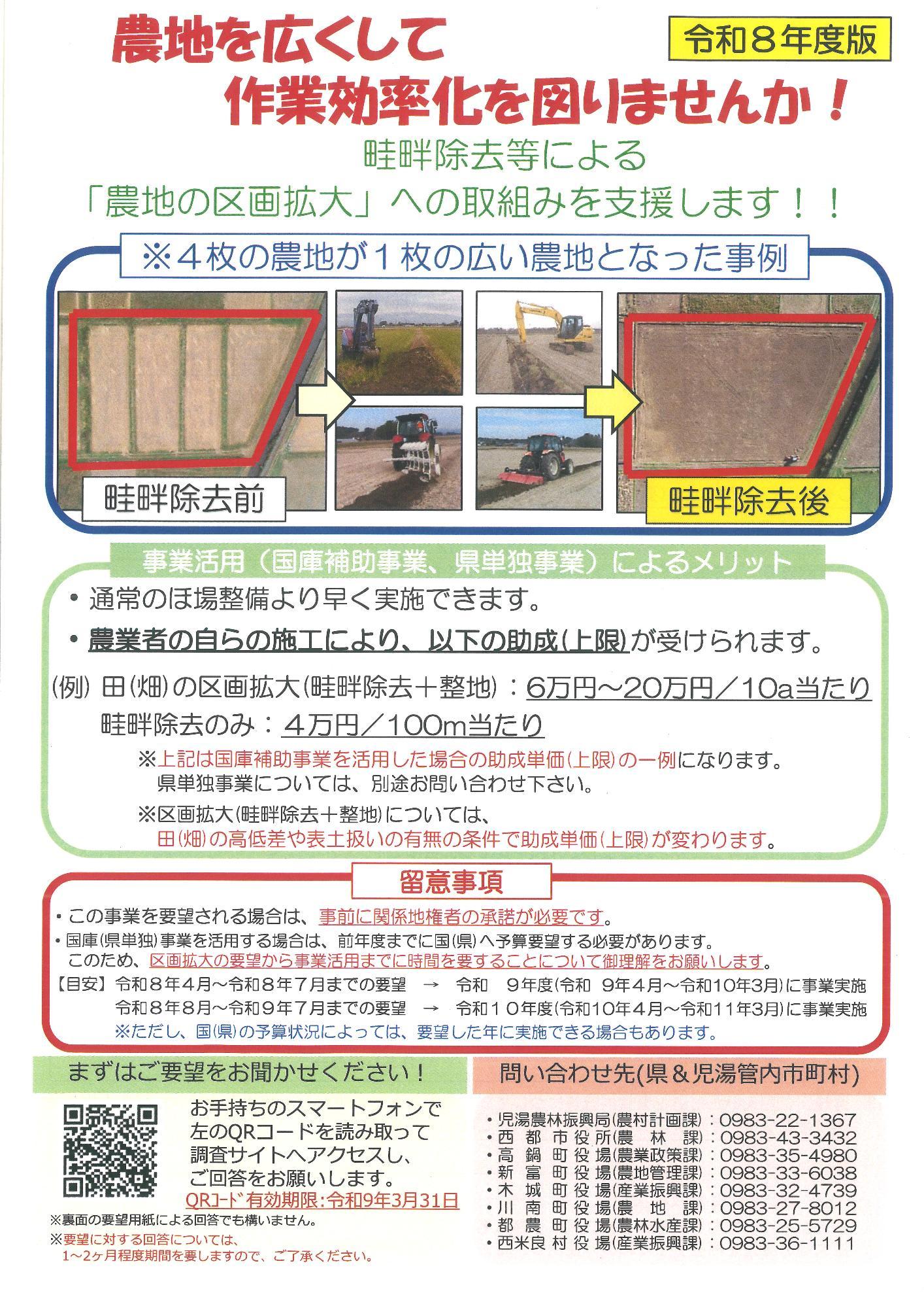 区画拡大要望確認チラシ
