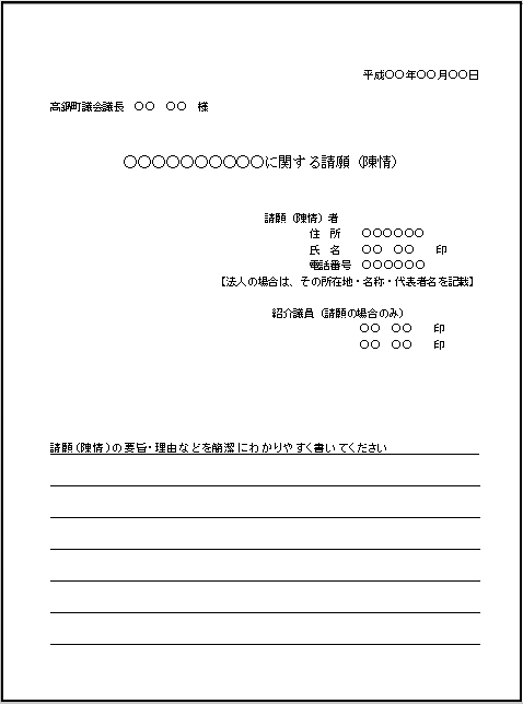 記載例の画像