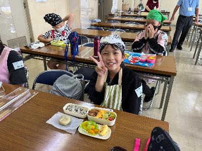 調理実習 美味しい弁当完成7