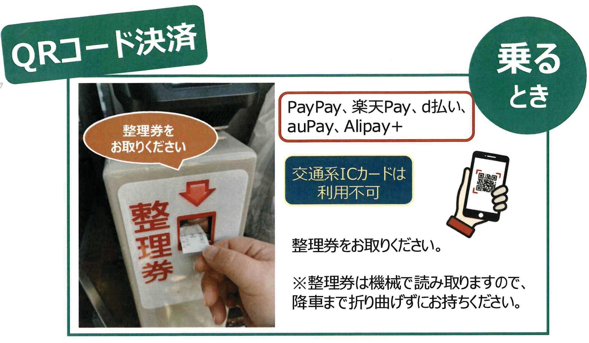 QR決済利用方法(乗るとき)