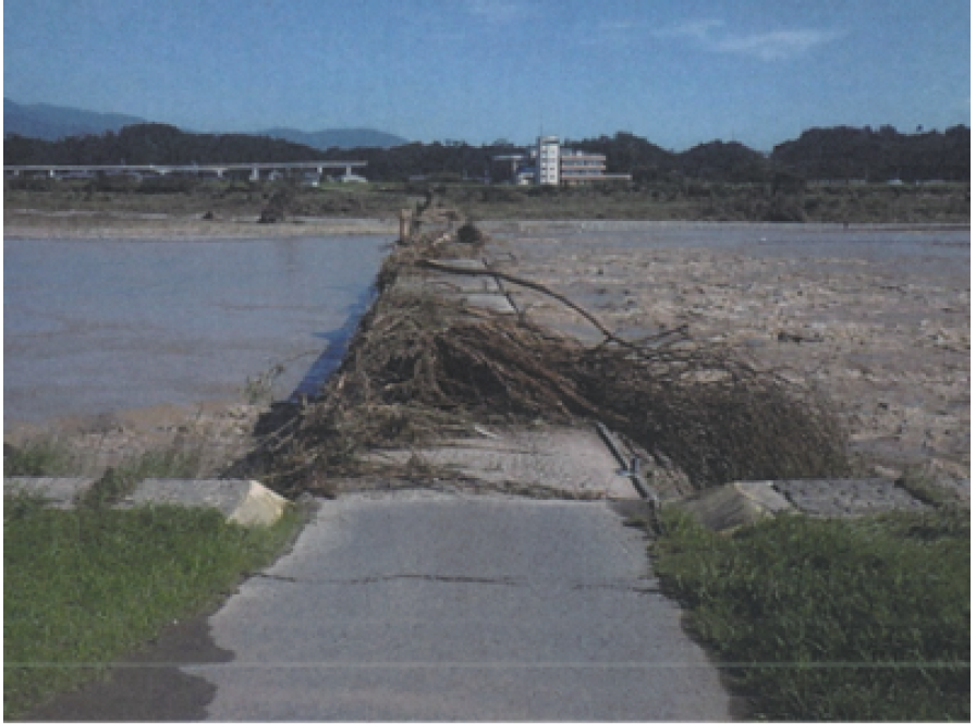 ▲ 台風後の橋の様子