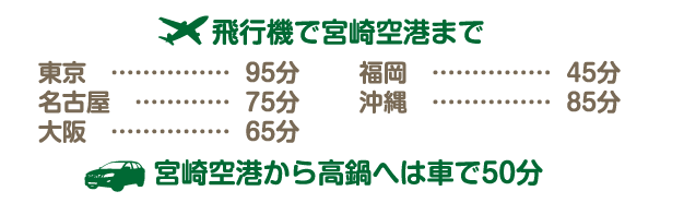 飛行機で宮崎空港まで